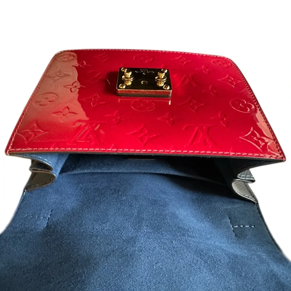 Louis Vuitton LV Monogram Spring Street patent leather 2 way bag RETAIL 3,000 - Picture 8 of 13